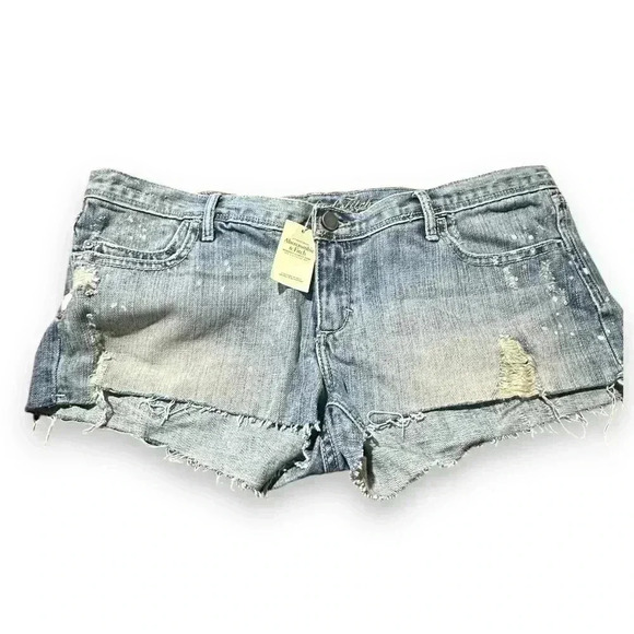 DEADSTOCK ABERCROMBIE AND FITCH Y2K CUT OFF LOW RISE CHEEKY SHORTS SIZE 10 NWT - Picture 1 of 8